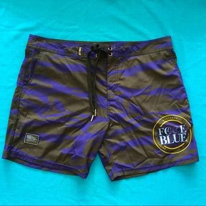 Sunga Life Force Blue Tiger Stripe Board Short